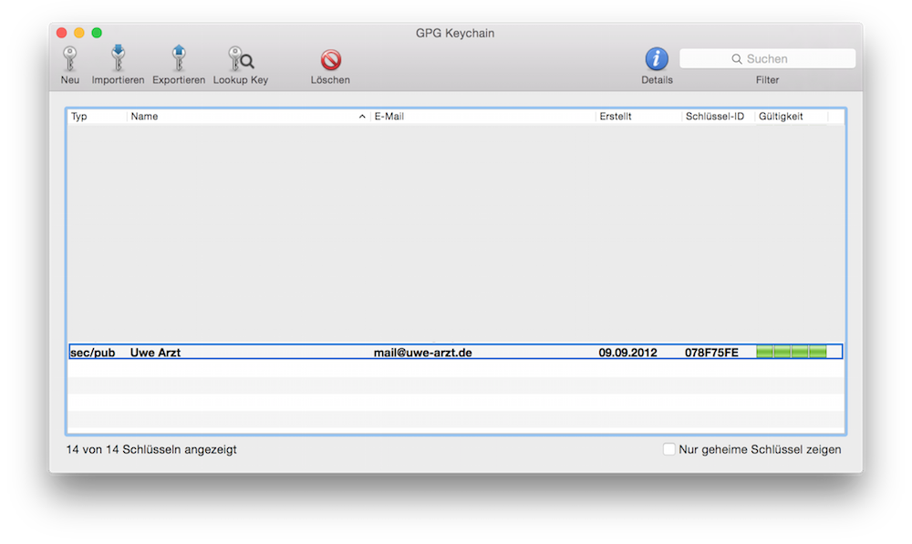 Export Keys